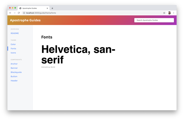 guides font