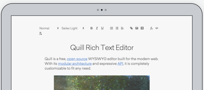 sprint rich text editor