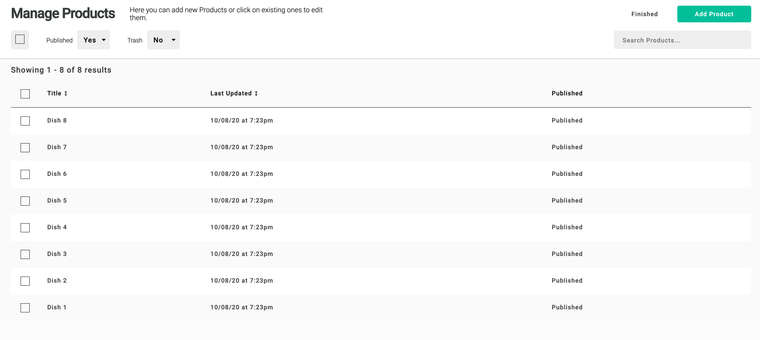 manage products in CMS apostrophe version 2