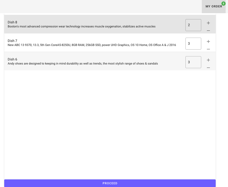 order frontend cms modal