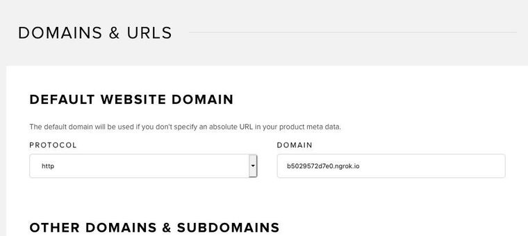 snipcart ecommerce cms set domain