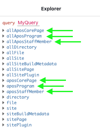 gatsby graphql explorer