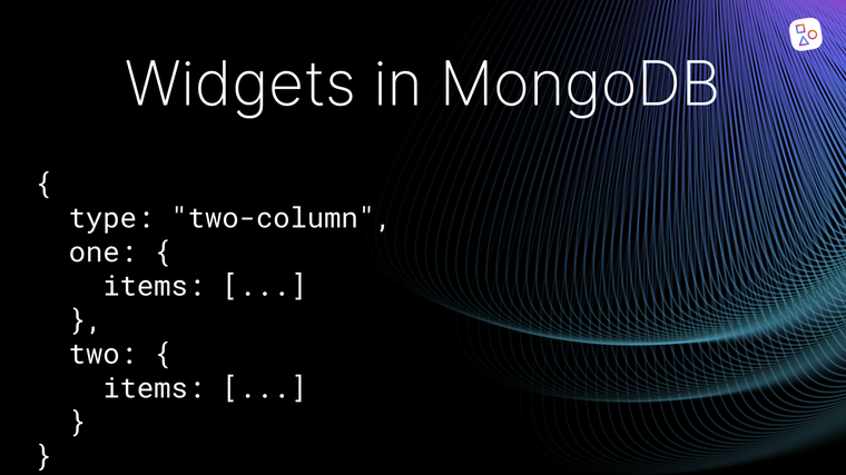 widgets in mongodb