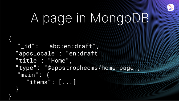 a page in mongodb
