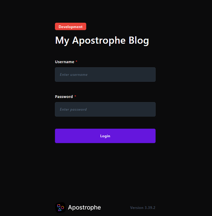 Build a blog login