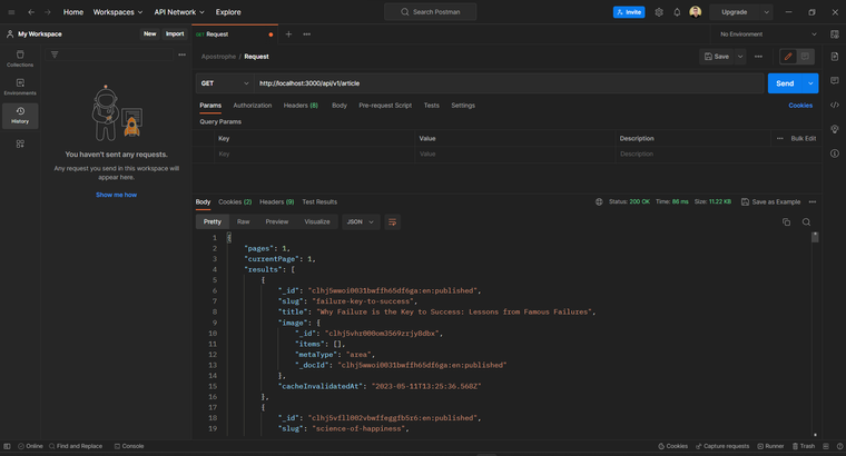 get api headless cms