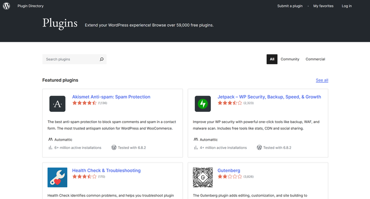 WordPress has a very large plugin library